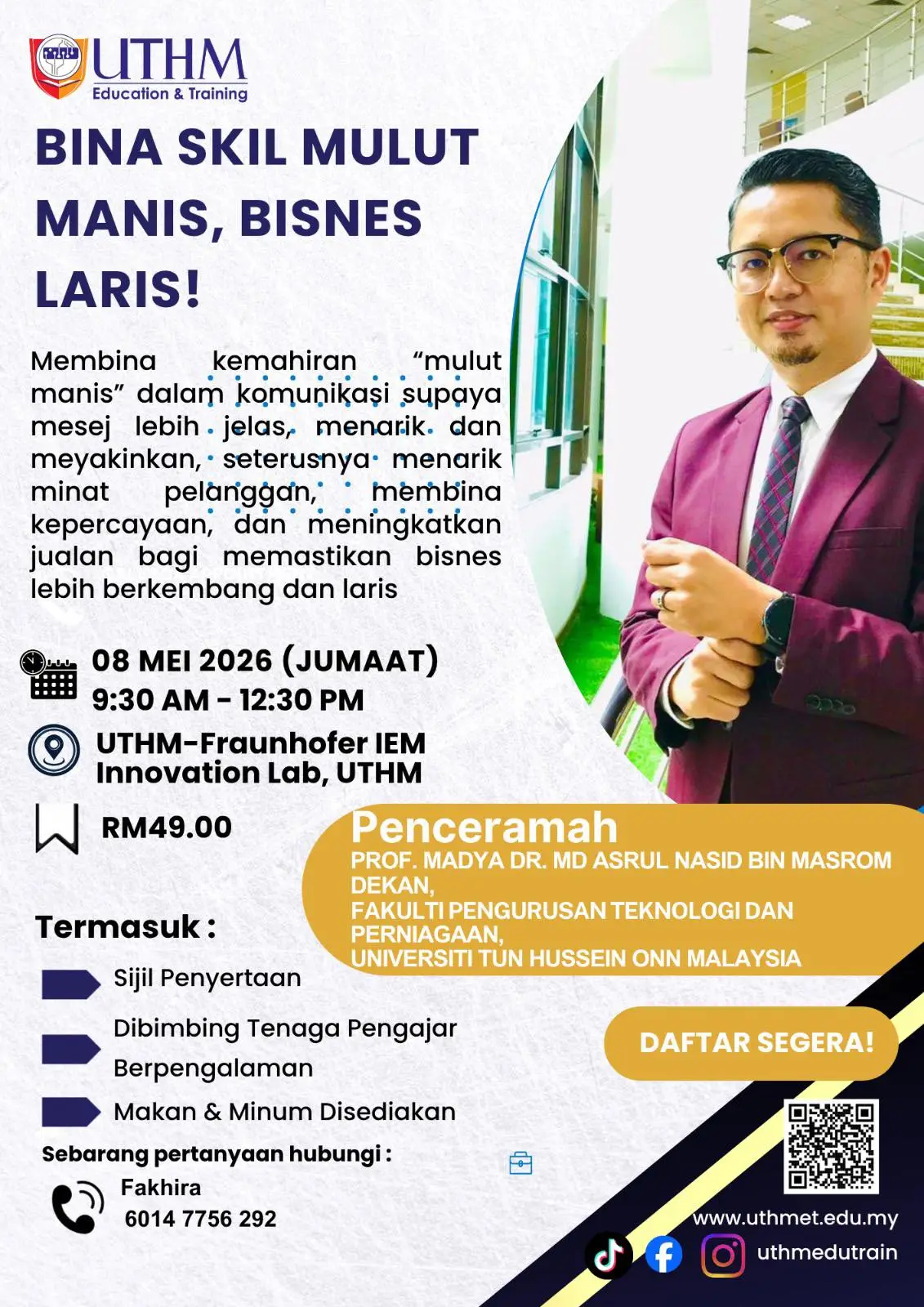 Business communication training session in Malaysia focusing on persuasive speaking, customer engagement, and sales skills development