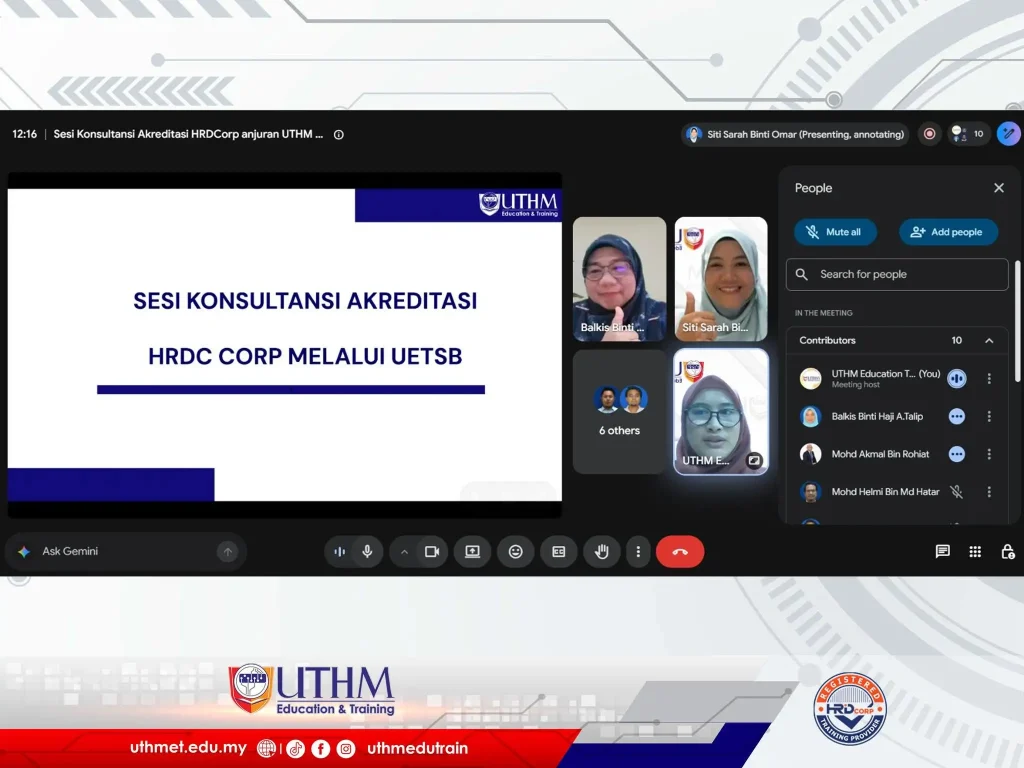 HRD Corp Accreditation Consultation session by UETSB