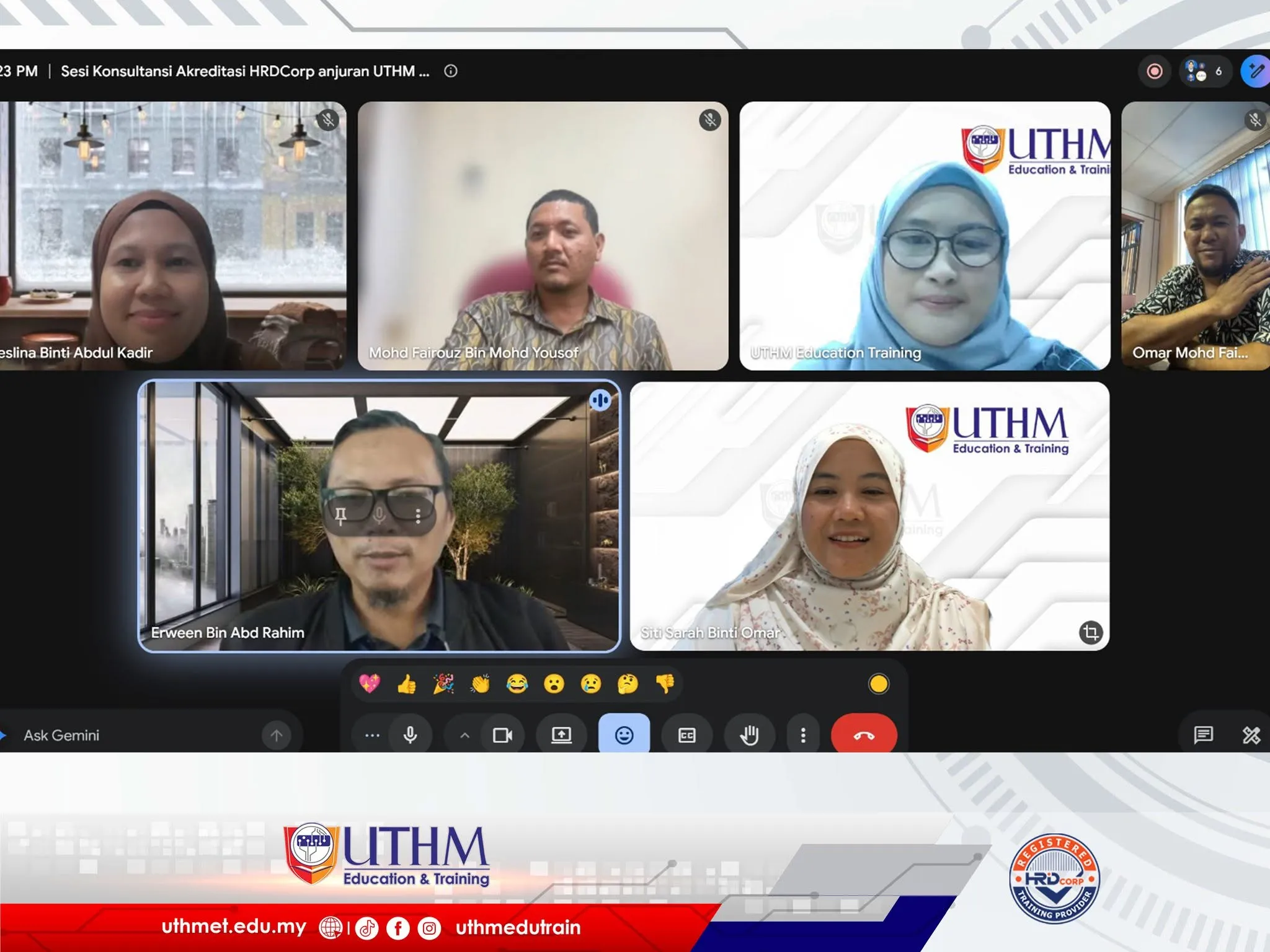 HRD Corp UETSB Consultation session via Google Meet