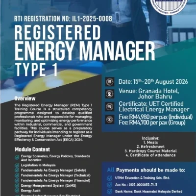 COURSE FEE: REGISTERED ENERGY MANAGER